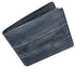 EW-316/Men's Waterproof Genuine Eel Skin Leather Flap Up ID Credit Card Holder Bifold Wallet